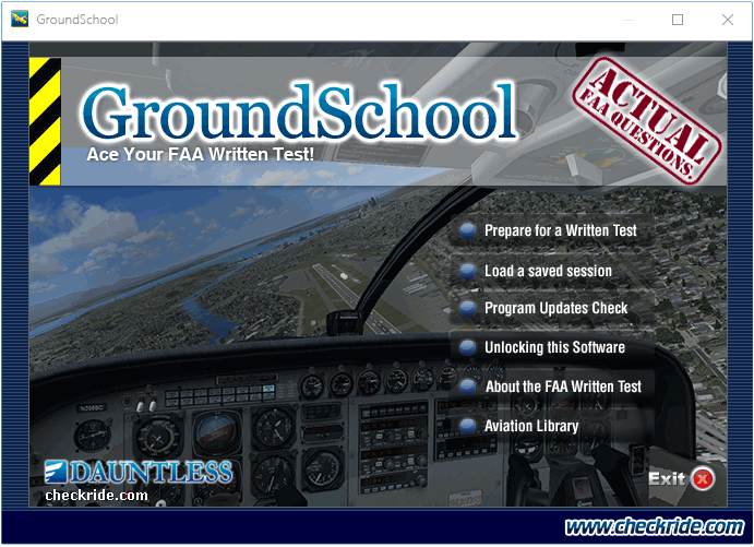 GroundSchool Commercial Pilot Main Menu