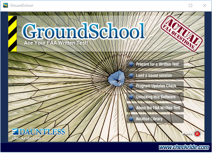 GroundSchool RIGGER Main Menu