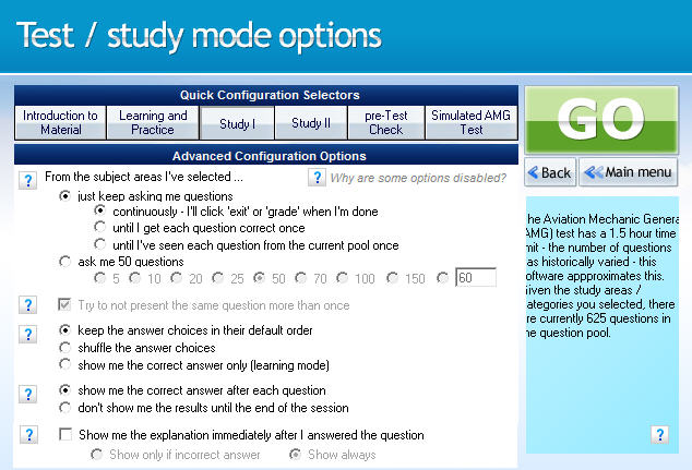 GroundSchool MECHANIC Test and Study Options