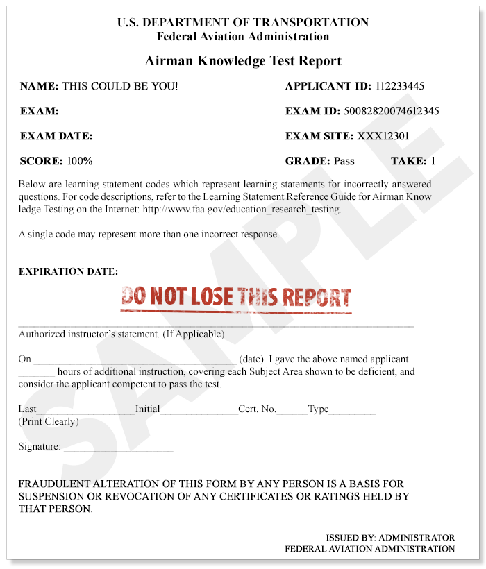 FAA ATP Part 121 Airplane (ATP) Knowledge Test Score Results