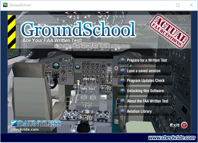 GroundSchool FLIGHTENGINEER Main Menu