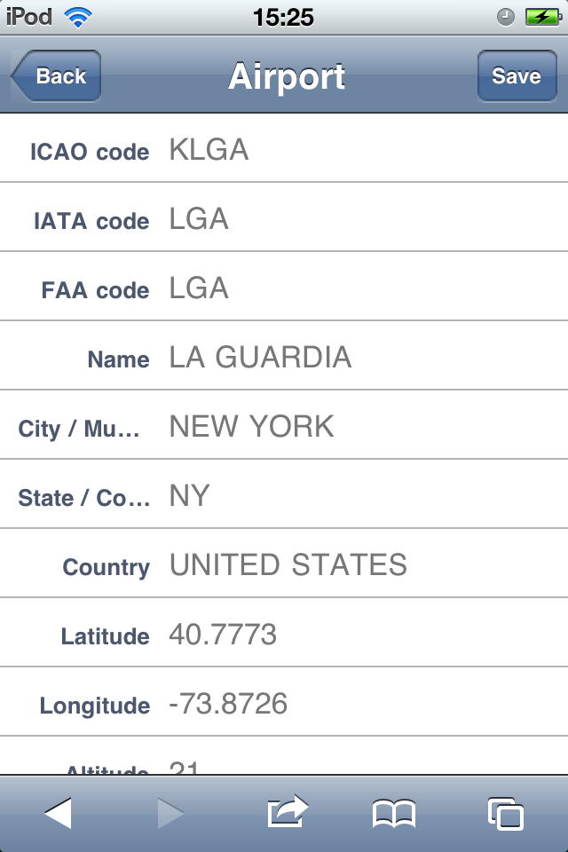 Safelog Pilot Logbook iPhone/iPad Web Portal Screenshot 9